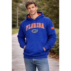 Colosseum Florida Gators Hoodie M Large Blue Orange Embroidered NCAA